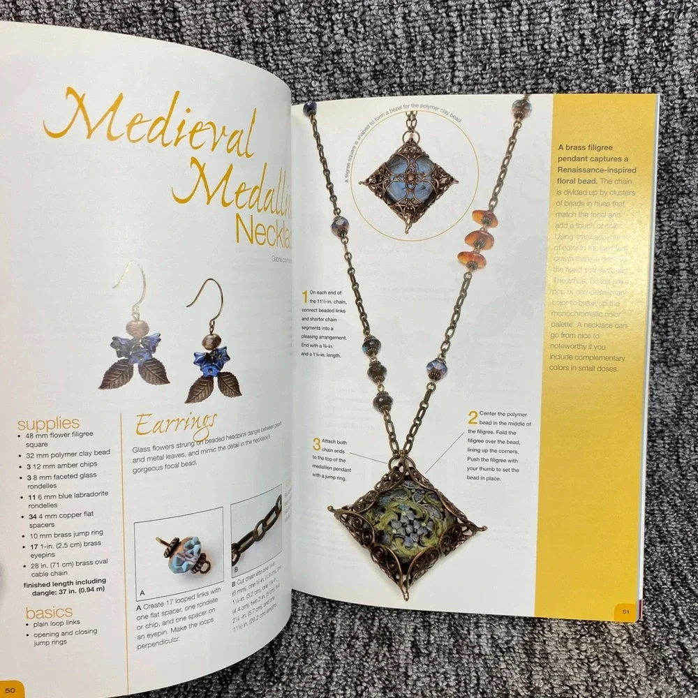 Kalmbach Books Jewelry Designs from Nature Adult OS Yellow Floral Crafting Guide